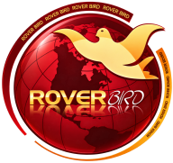glossy rover bird globe emblem